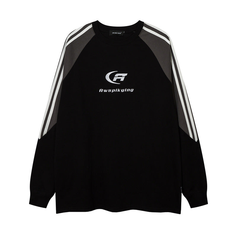 【2color/Unisex】Urban Sport Contrast Long T-shirt　mry000997