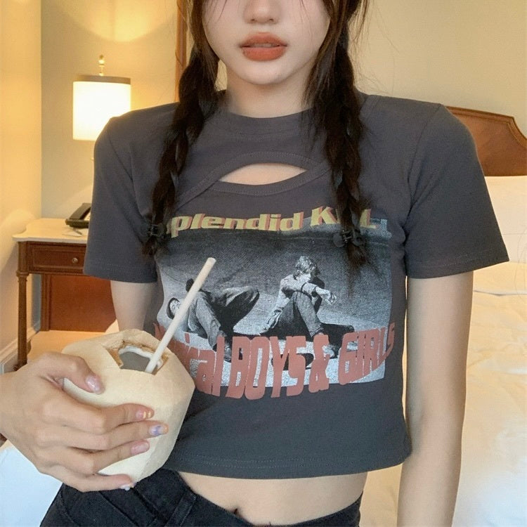 ショートトップ　スリム　BM　半袖Tシャツ　mry000080
