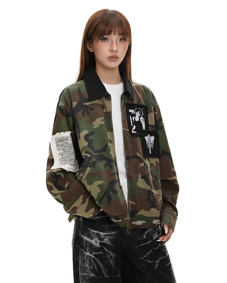 Camo Patchwork Jacket mry001826