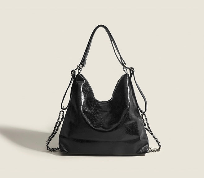 【2color】Lustrous Chain-Detail Shoulder Bag mry001665