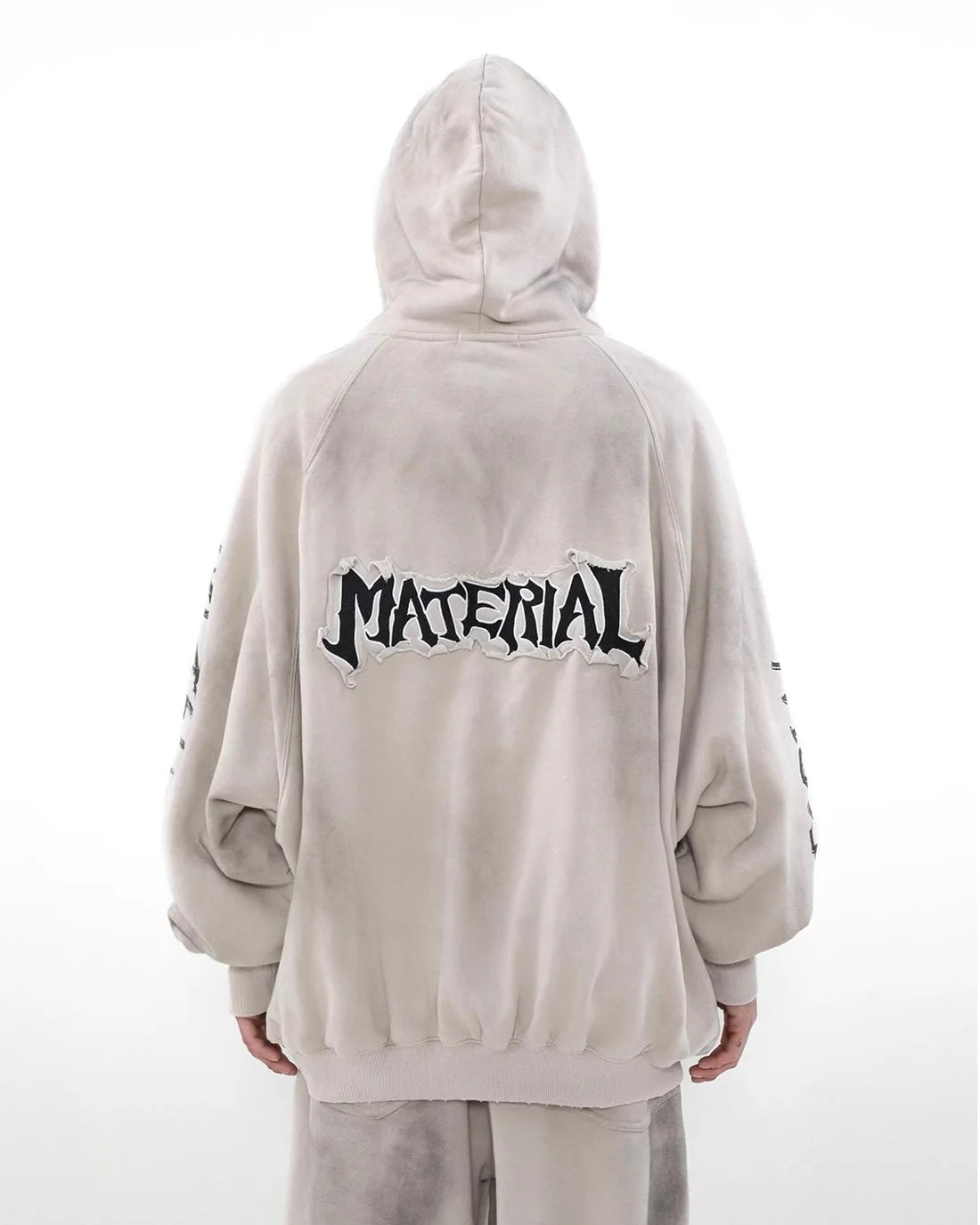 【評価★4.8以上／Tops】UNISEX DAMAGE DOLMAN ZIP HOODIE mry001907