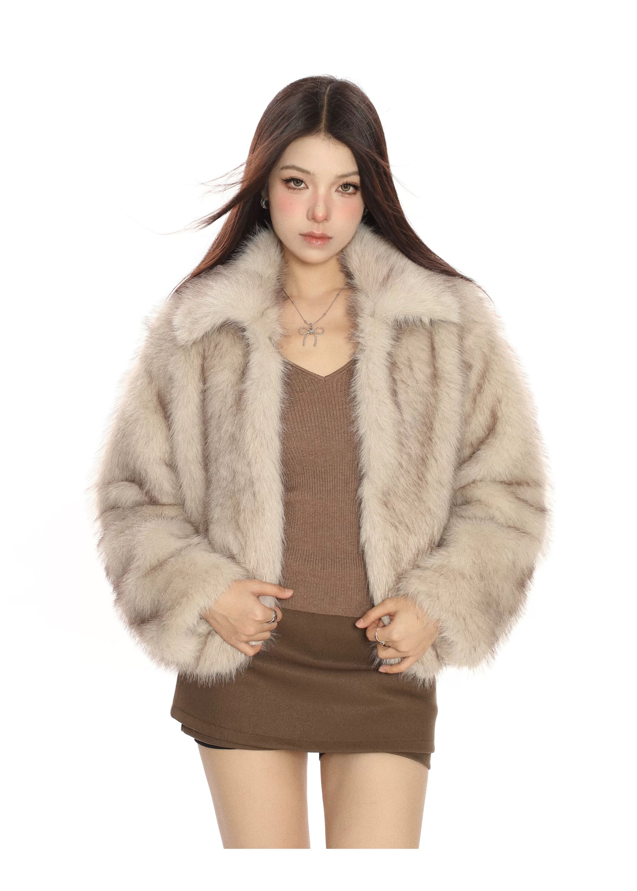 ※残りわずか『評価★4.8以上／SNS大人気アイテム💎』Faux Fur Jacket mry001785
