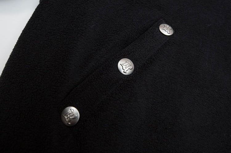 【リピート続出⚡️／2color】Faux Fur Trim Fleece Zip Jacket mry001936