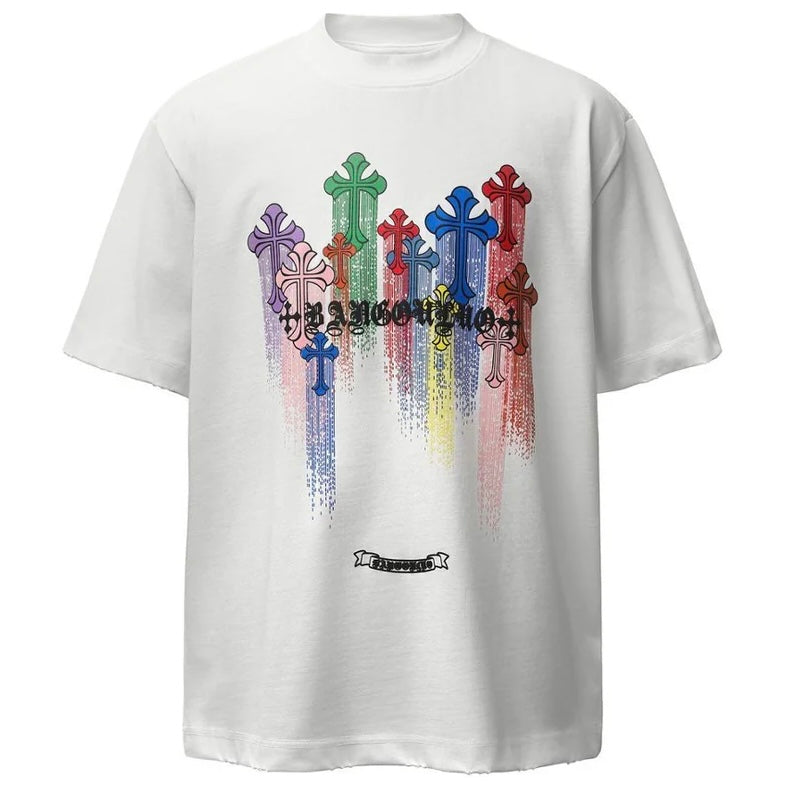 【トップス】マルチクロスグラフィックTシャツ mry002432