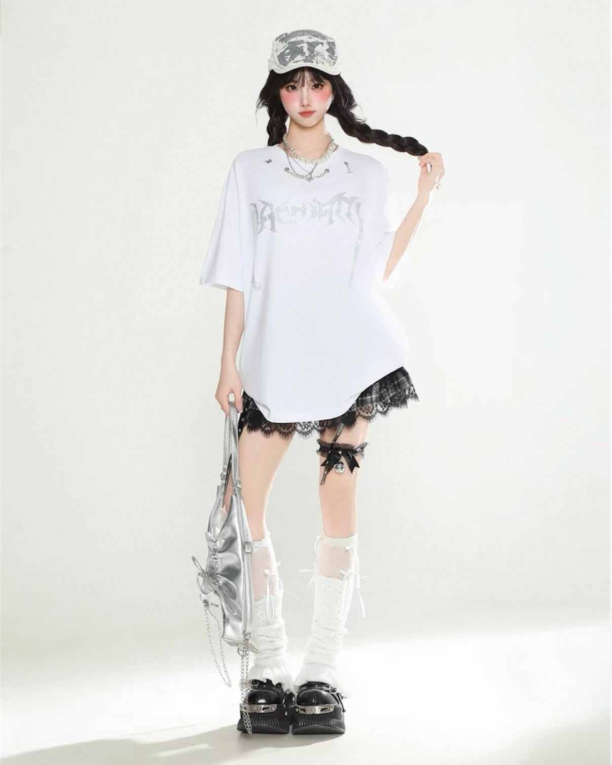 【リピート続出 /2color / Unisex】Vortex Chain Print T-Shirt mry001641