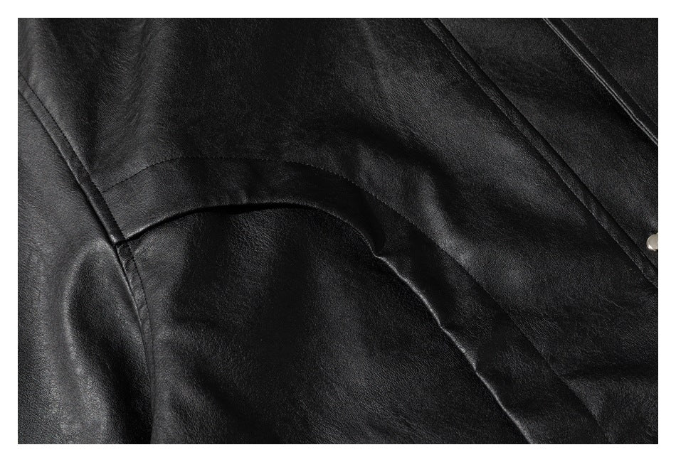 Vintage Leather Toggle Jacket mry001982