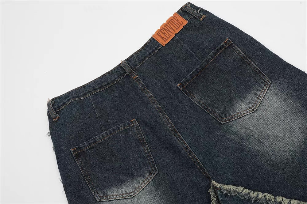 Rugged Edge Distressed Denim Shorts mry001652