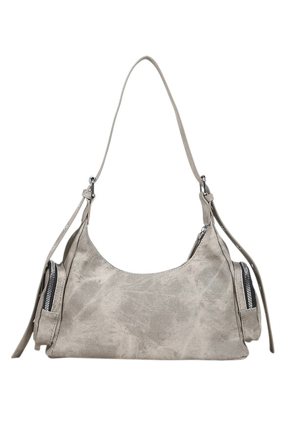 Belted Zip Shoulder Bag mry002258