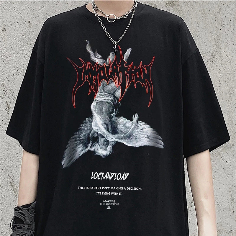 【送料無料】2カラー展開 2023SS ストリート エンジェル 半袖Tシャツ 韓国カジュアル 韓国ストリート　mry000851