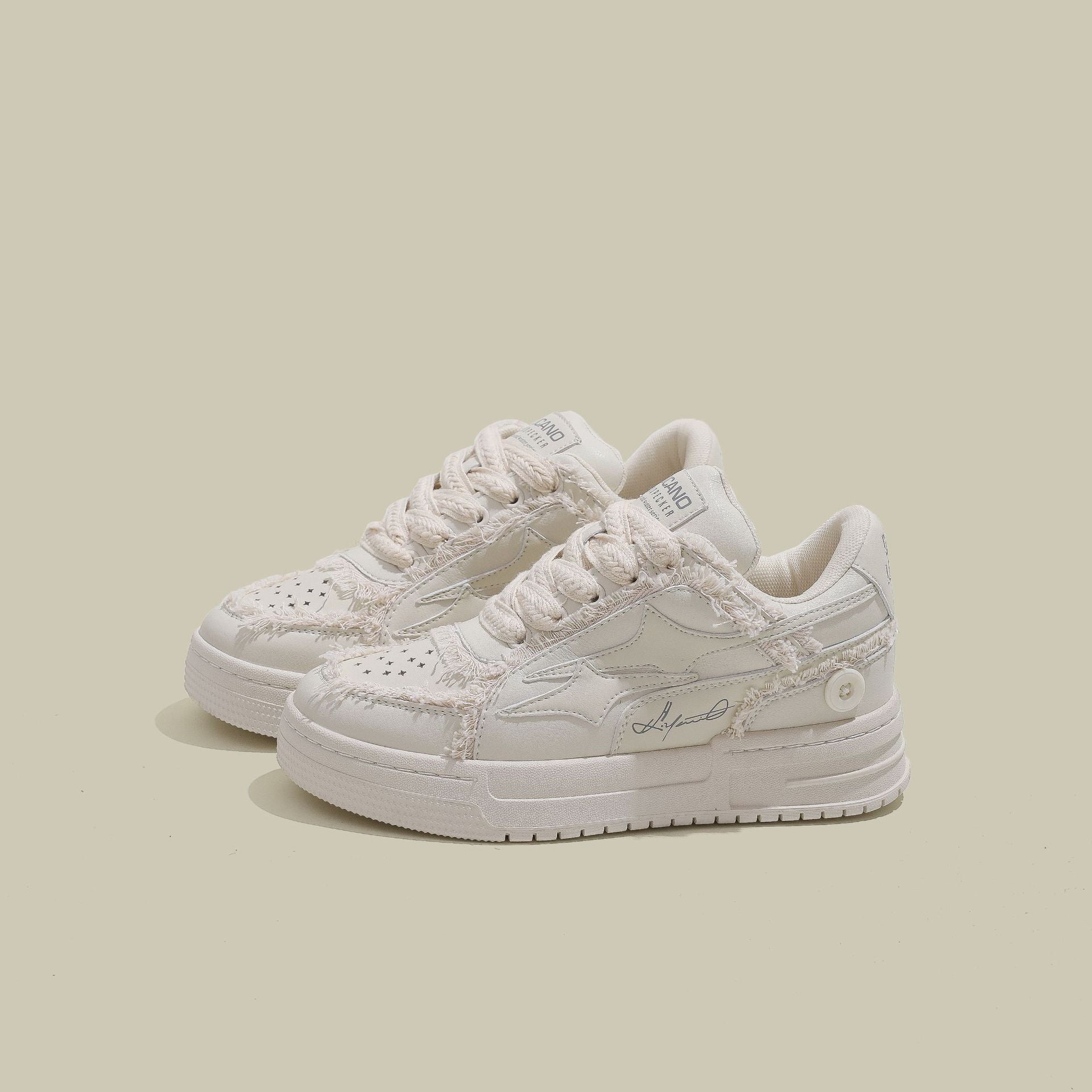 【2color】Ivory Edge Fray Sneakers mry001754