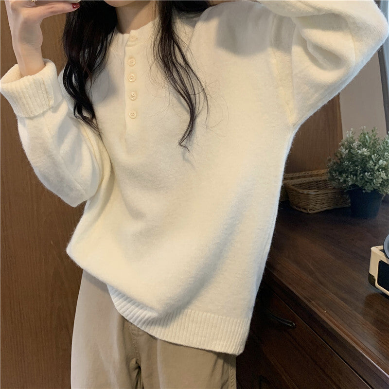 【送料無料】韓国デザインセーター ボタンニット 長袖 韓国ガーリー フレンチガーリー 韓国カジュアル   mry000547
