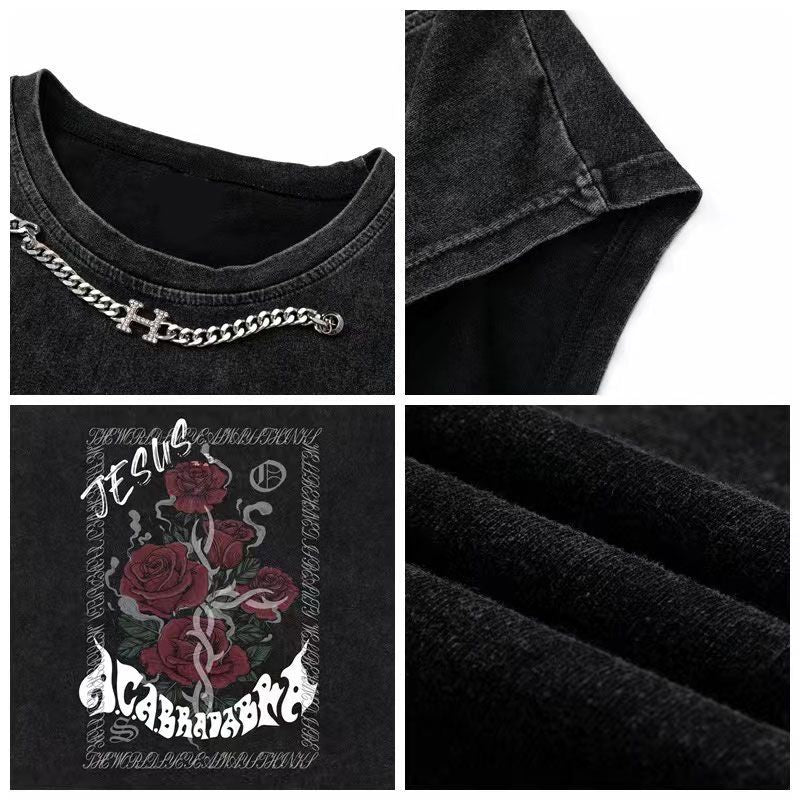 Holy Rose Grunge Tank mry001743