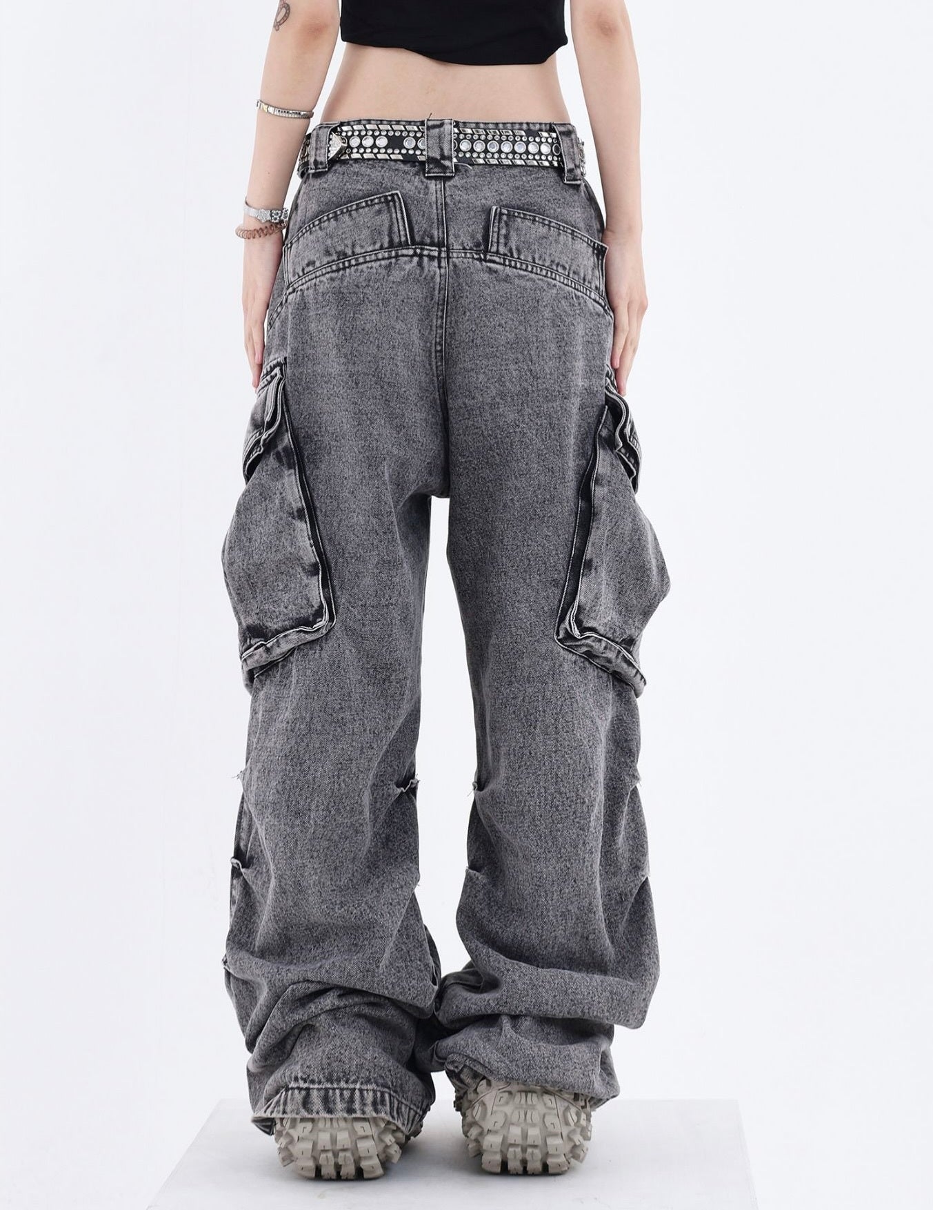 【大人気】Vintege Washed Cargo Denim mry001607