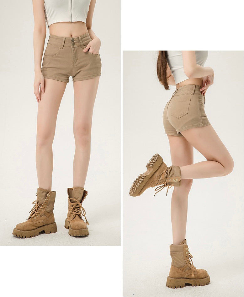 Double Button Fit Denim Shorts mry001746