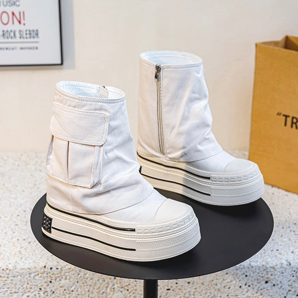 【6cmアップ】Double Sole Utility Zip Boots mry001973