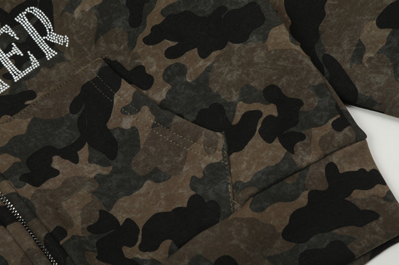 Camo Cozy Fur Jacket mry001638