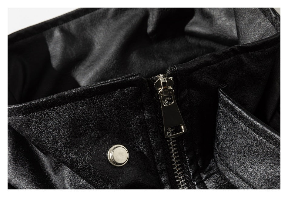 Vintage Leather Toggle Jacket mry001982