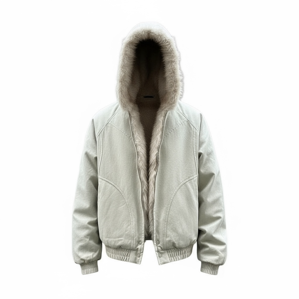 『※限定価格／SNS大人気アウター⚡️』【2color】 Unisex Edge Line Boa Jacket mry001614 Warm Fur Trim Zip Jacket mry001794