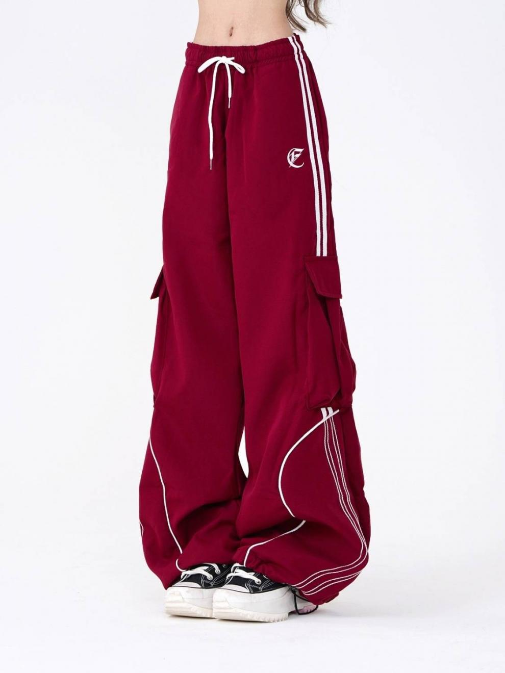 【2color】Track Line Cargo Wide Pants mry001730