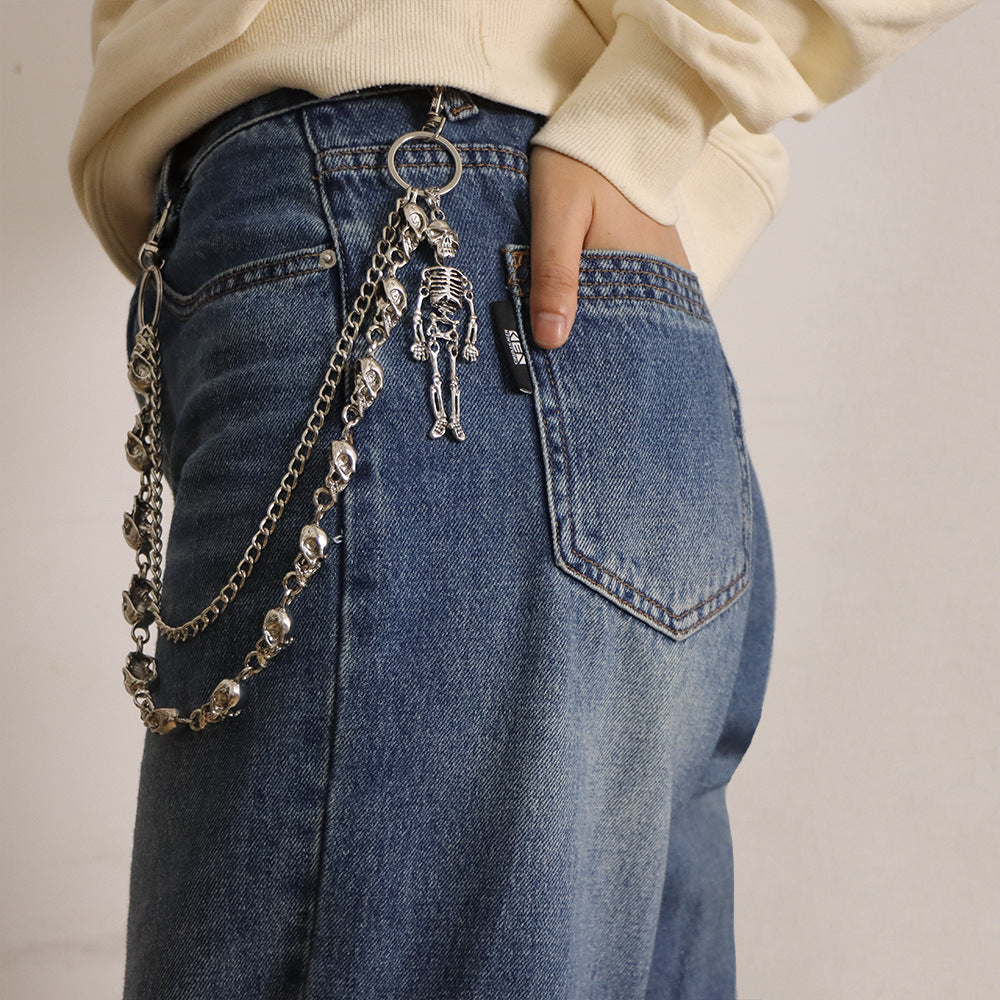 Punk Rock Skull Skeleton Wallet Chain mry001923