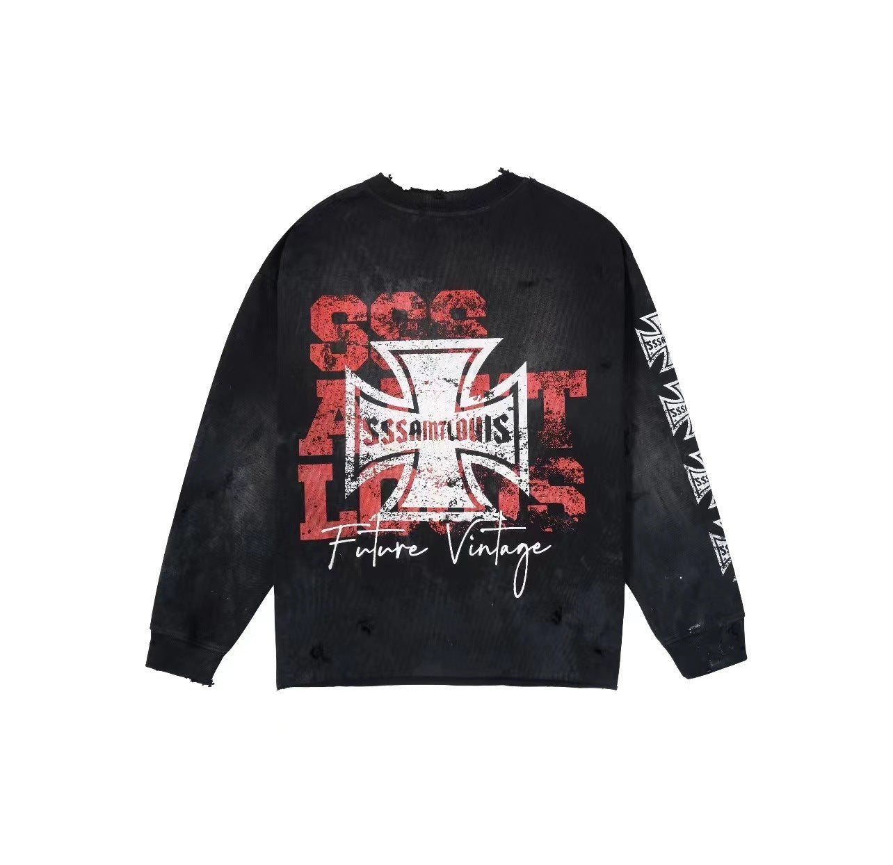 【2color/Hot Item】Cross Motif Long T-Shirt  mry001466