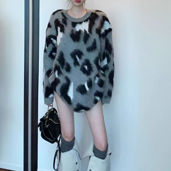 モダンアートモヘアセーター mry001566