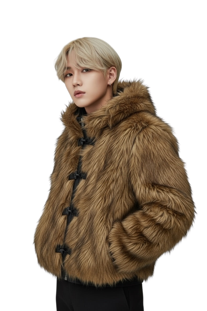 【高品質】フェイクファー フーディジャケット mry001562