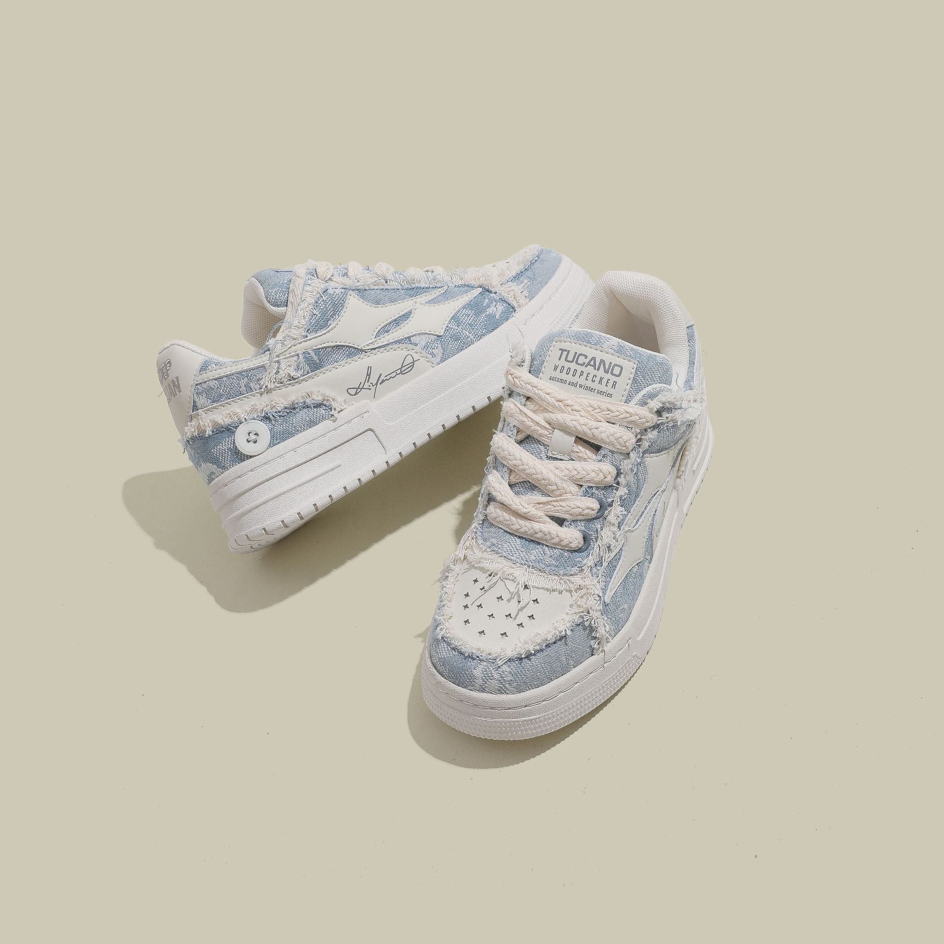 【2color】Ivory Edge Fray Sneakers mry001754