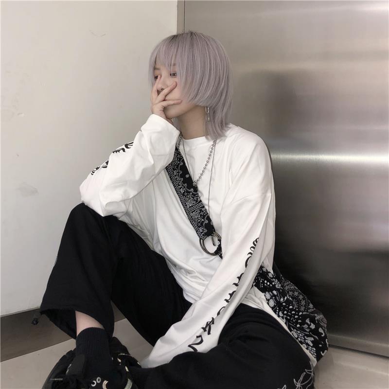 スリーブプリント　Tシャツ　ストリート　mry000329