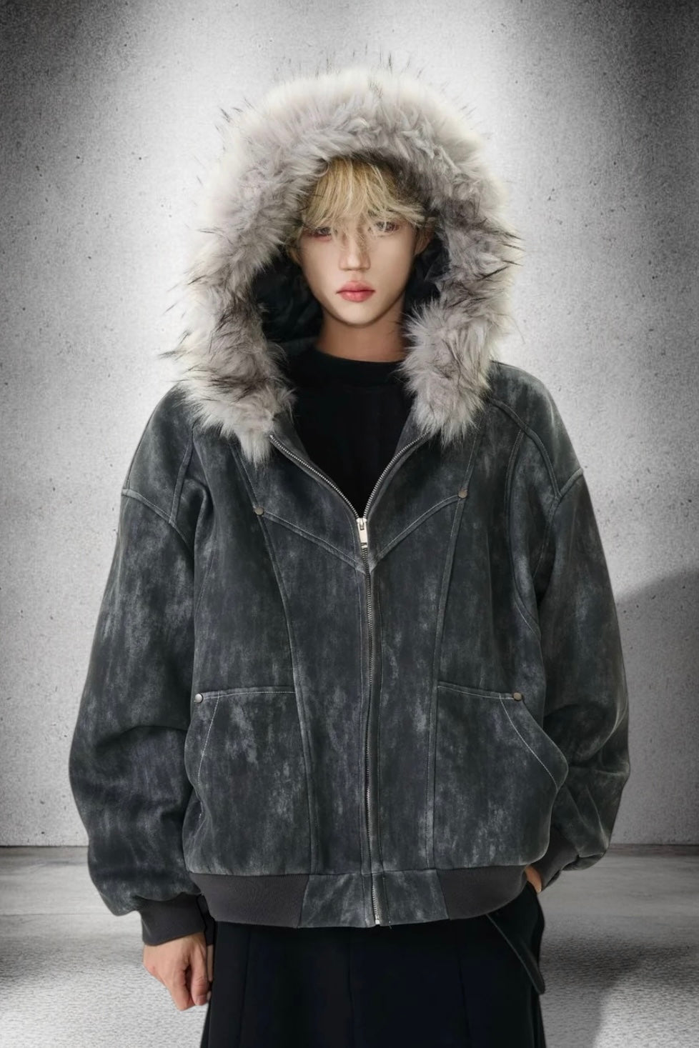 ※再入荷未定【Unisex】【評価★4.8以上】【2color】 Edge Line Design Boa Jacket mry001615