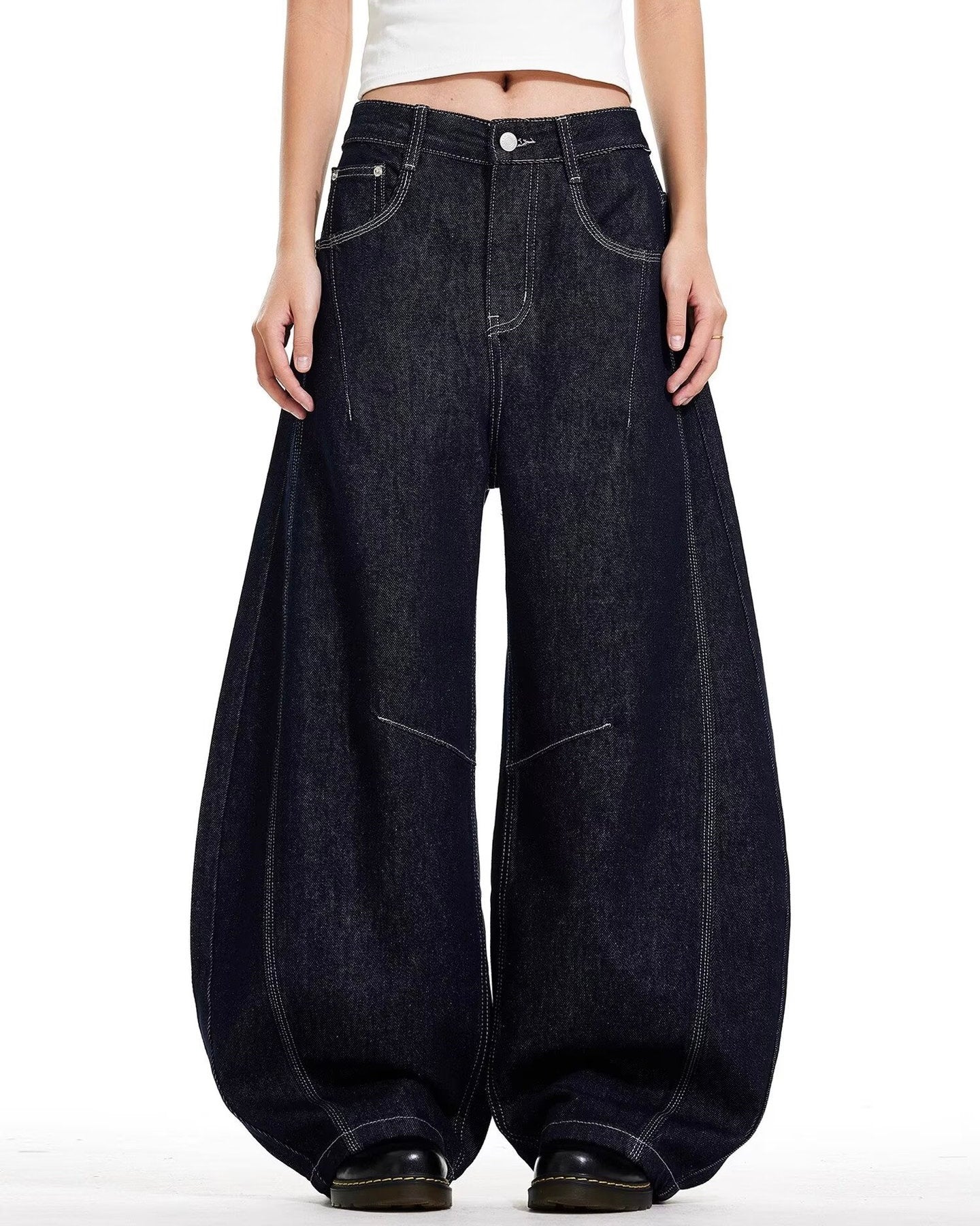 【COVER:FIT】 Extreme Balloon Wide-Leg Jeans mry001857