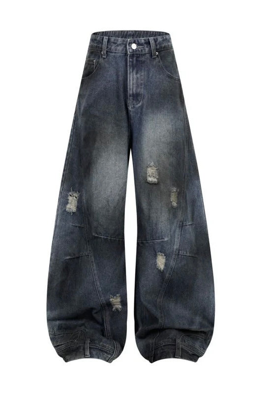 《評価★4.8超え💬✨》【COVER:FIT】 2color Extreme Wide-Leg Ripped Denim Pants mry001649