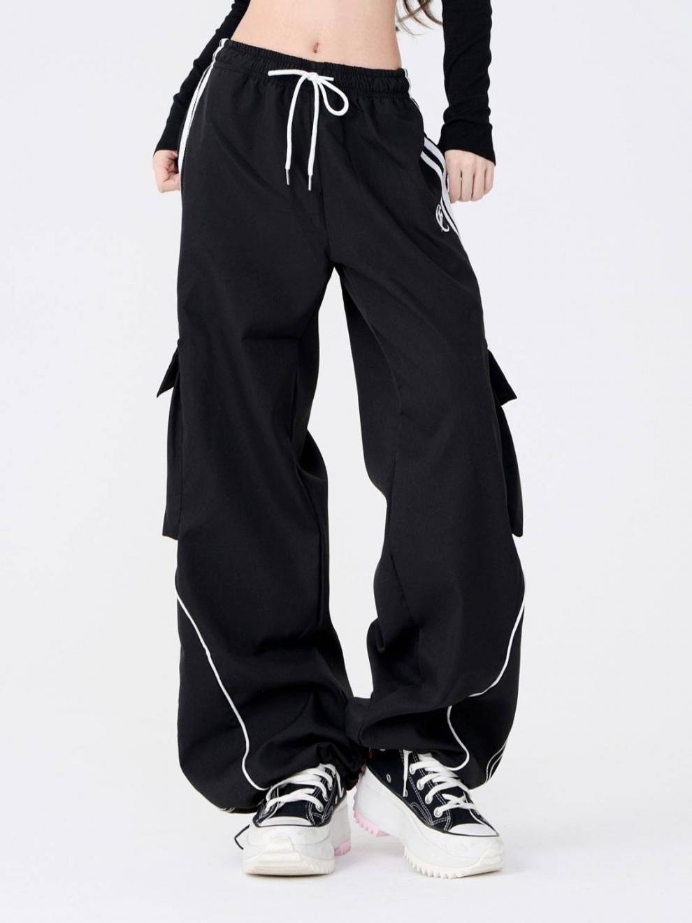 【2color】Track Line Cargo Wide Pants mry001730