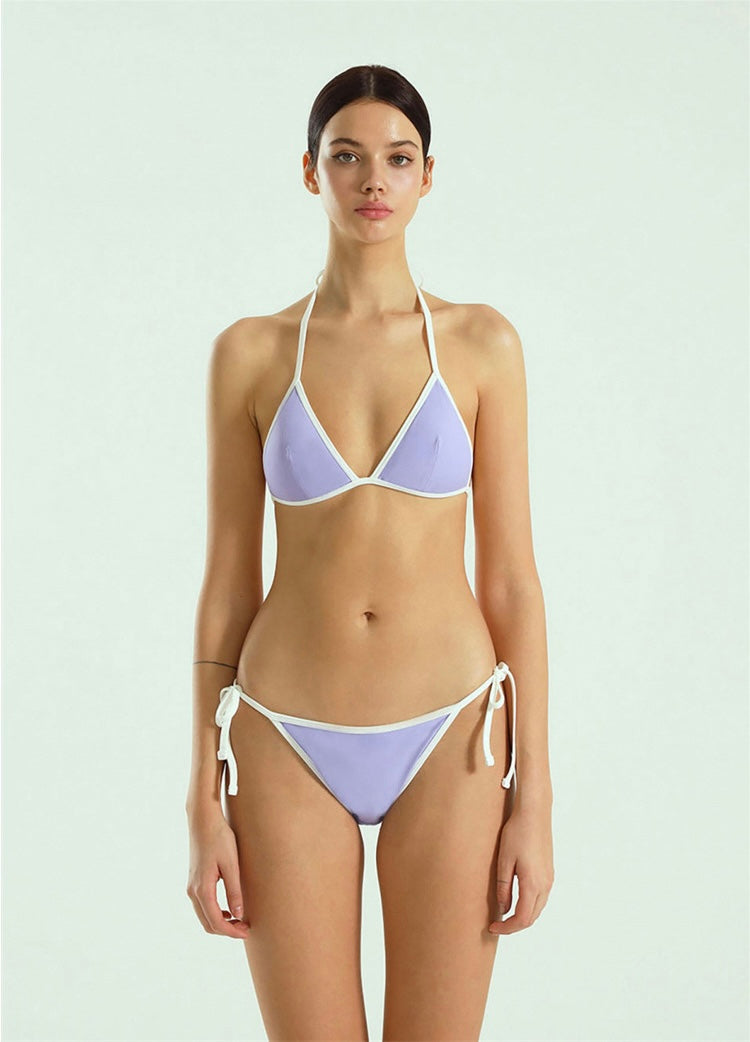 【2color】Edge Line Tie Bikini Set mry001769