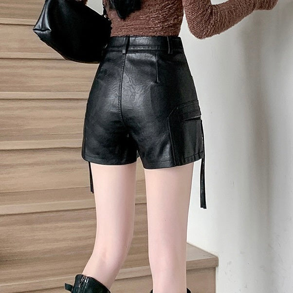 【DOPE GIRL】2カラー展開 レザーミニスカート mry001559