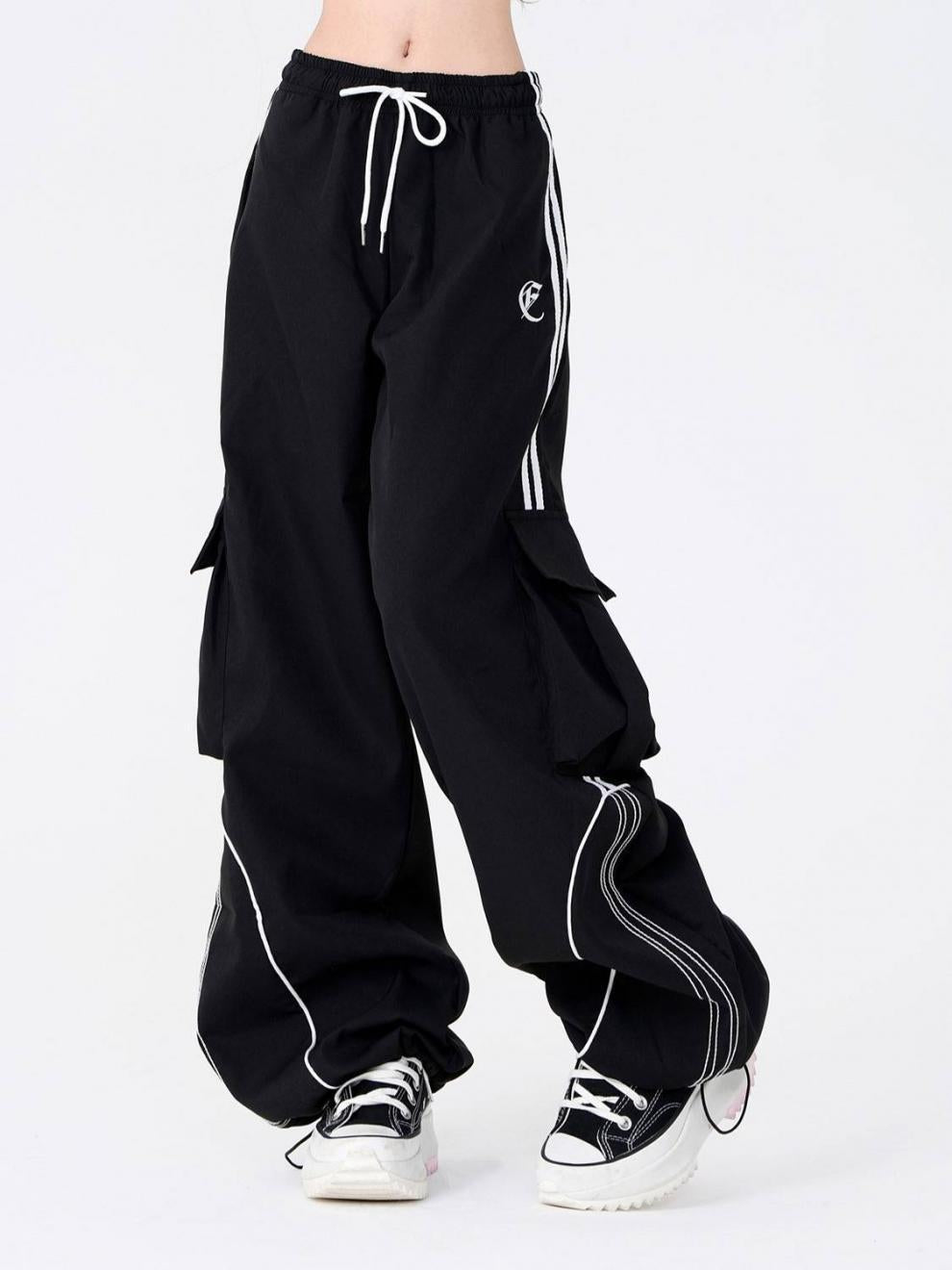 【2color】Track Line Cargo Wide Pants mry001730