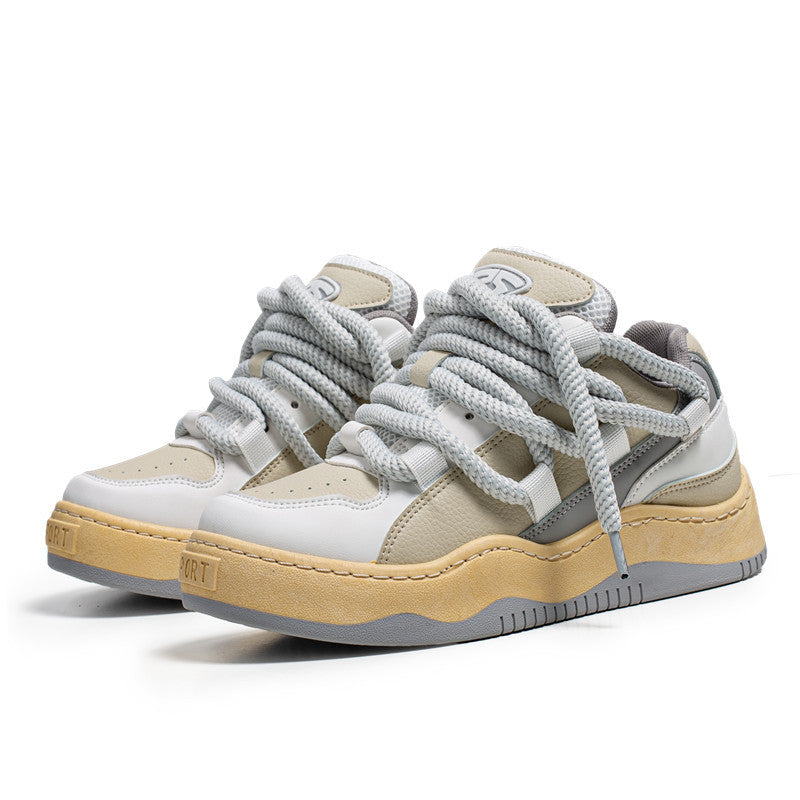 『評価★4.8以上』Heavy Rope Lace Chunky Sneakers mry001947