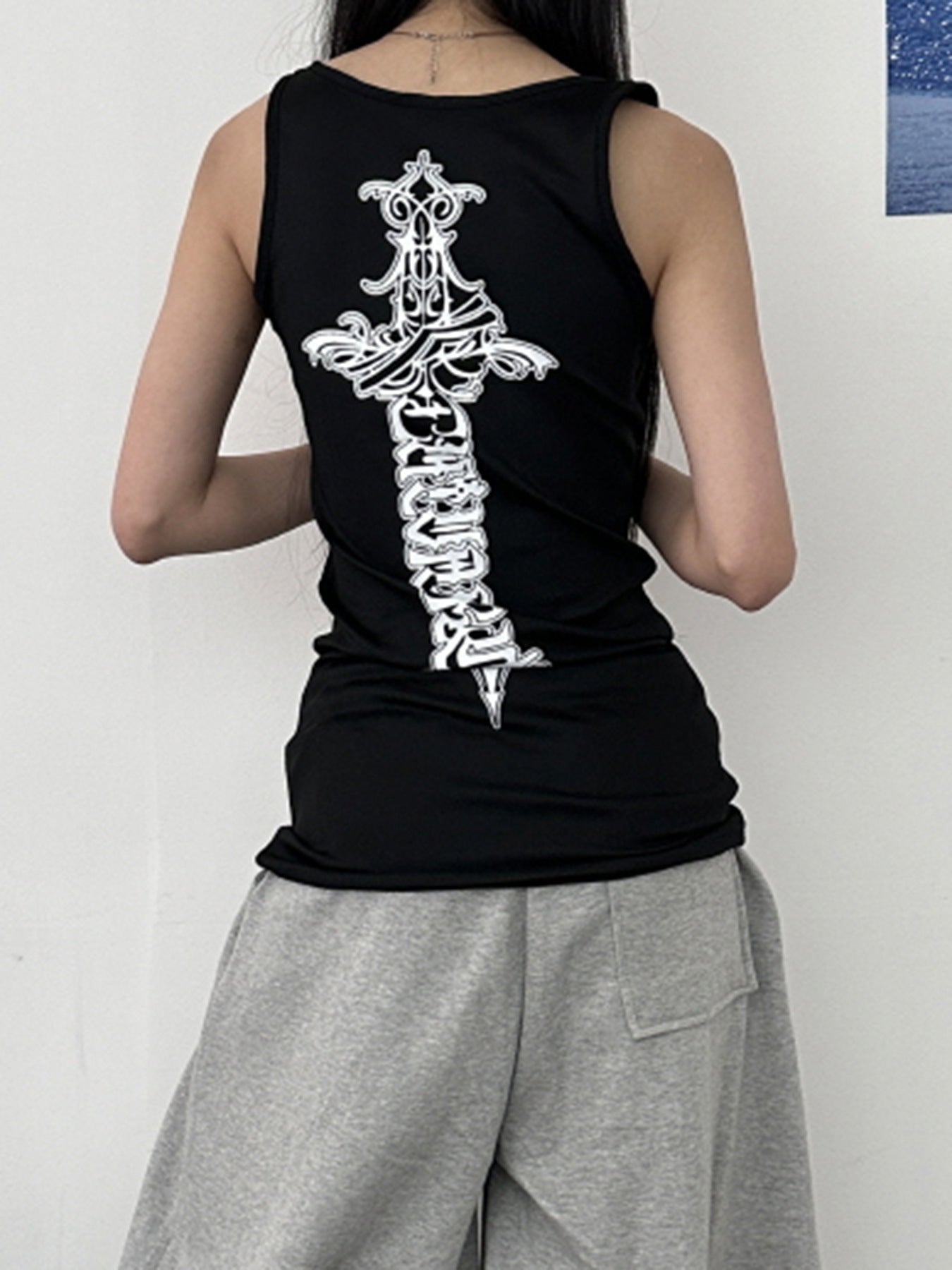 Tattoo Blade Stretch Tank Top mry001722