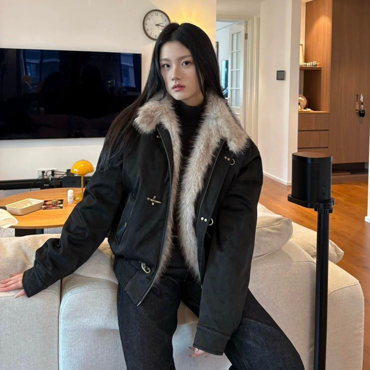 イチオシアイテム🌟】 Fireman Toggle Hook Fur Jacket mry001989