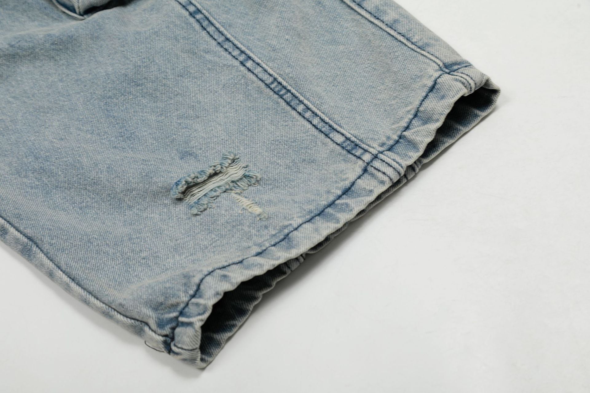 【2color】Shadow Buckle Wide Cargo Denim Pants mry001700