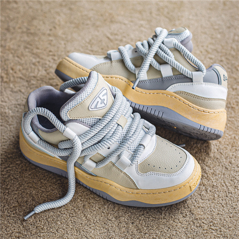 『評価★4.8以上』Heavy Rope Lace Chunky Sneakers mry001947