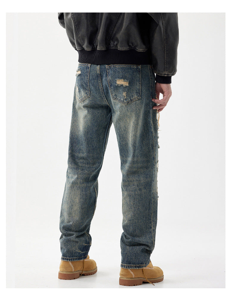 【6サイズ展開】Ruin Theory Distressed Denim Pants mry001721