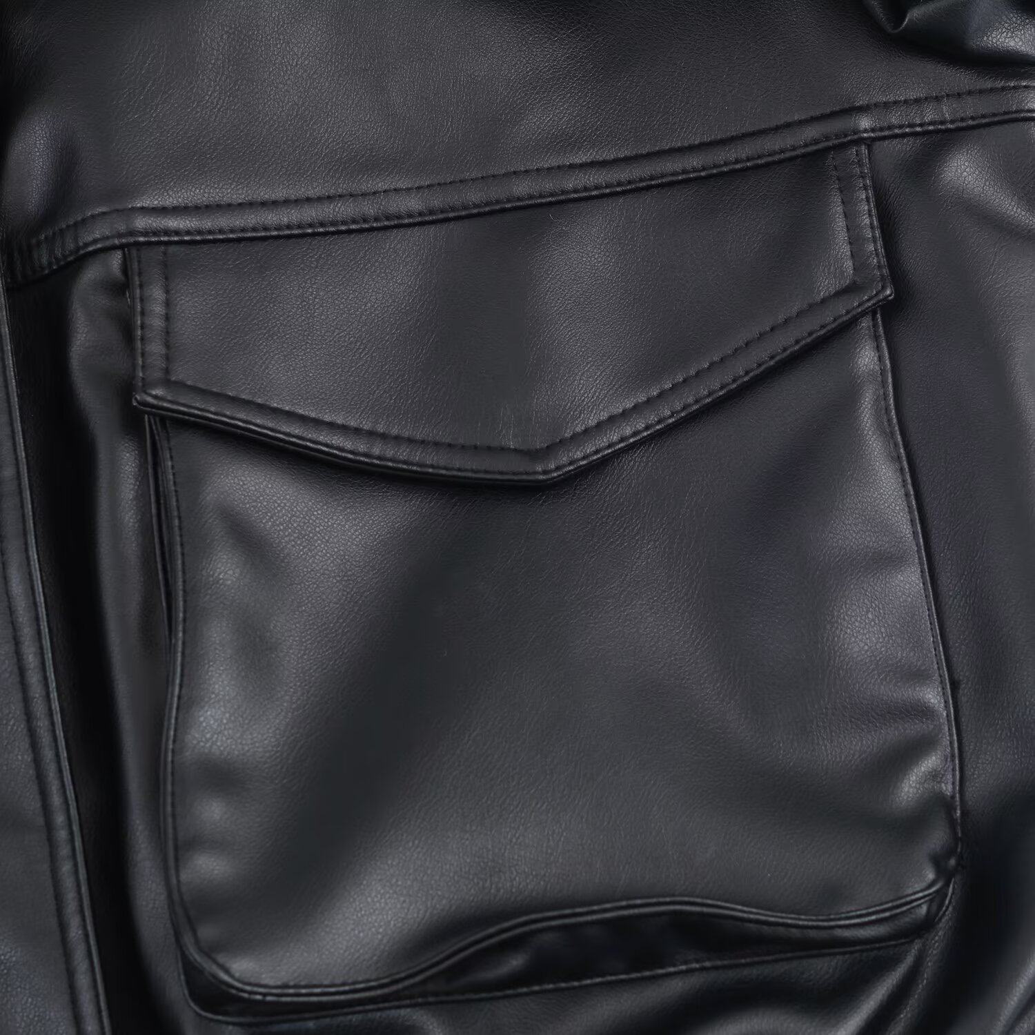 Fur Trimmed Leather Jacket mry002029