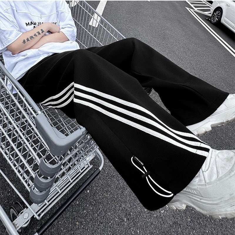【2color】 Trendy Striped Wide Street Sweat mry001331