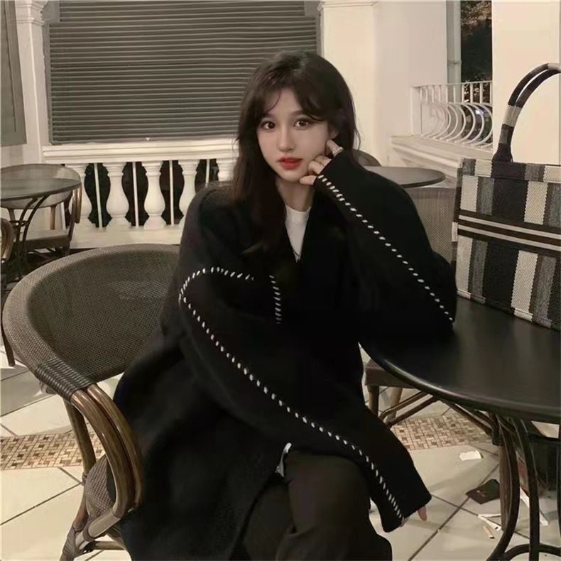 【送料無料】デザインセーター カーディガン 2カラー 韓国ストリート 韓国カジュアル 韓国ガーリー　mry000526