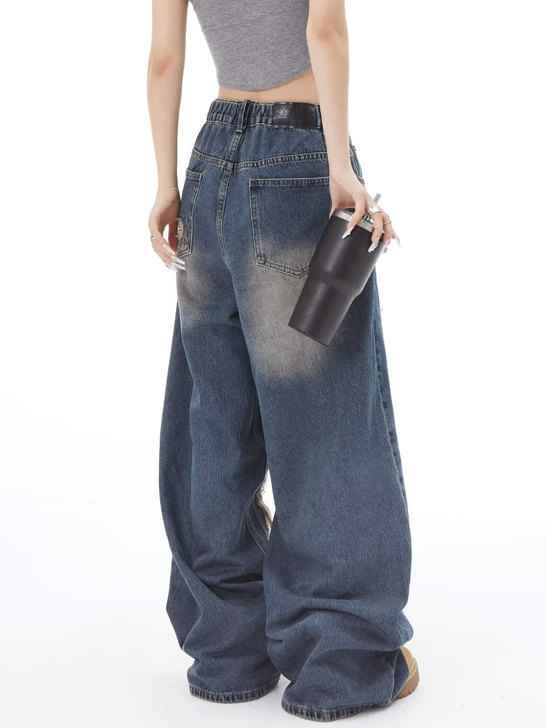 【特別価格/2color】Dameged Wide Denim Pants mry001605