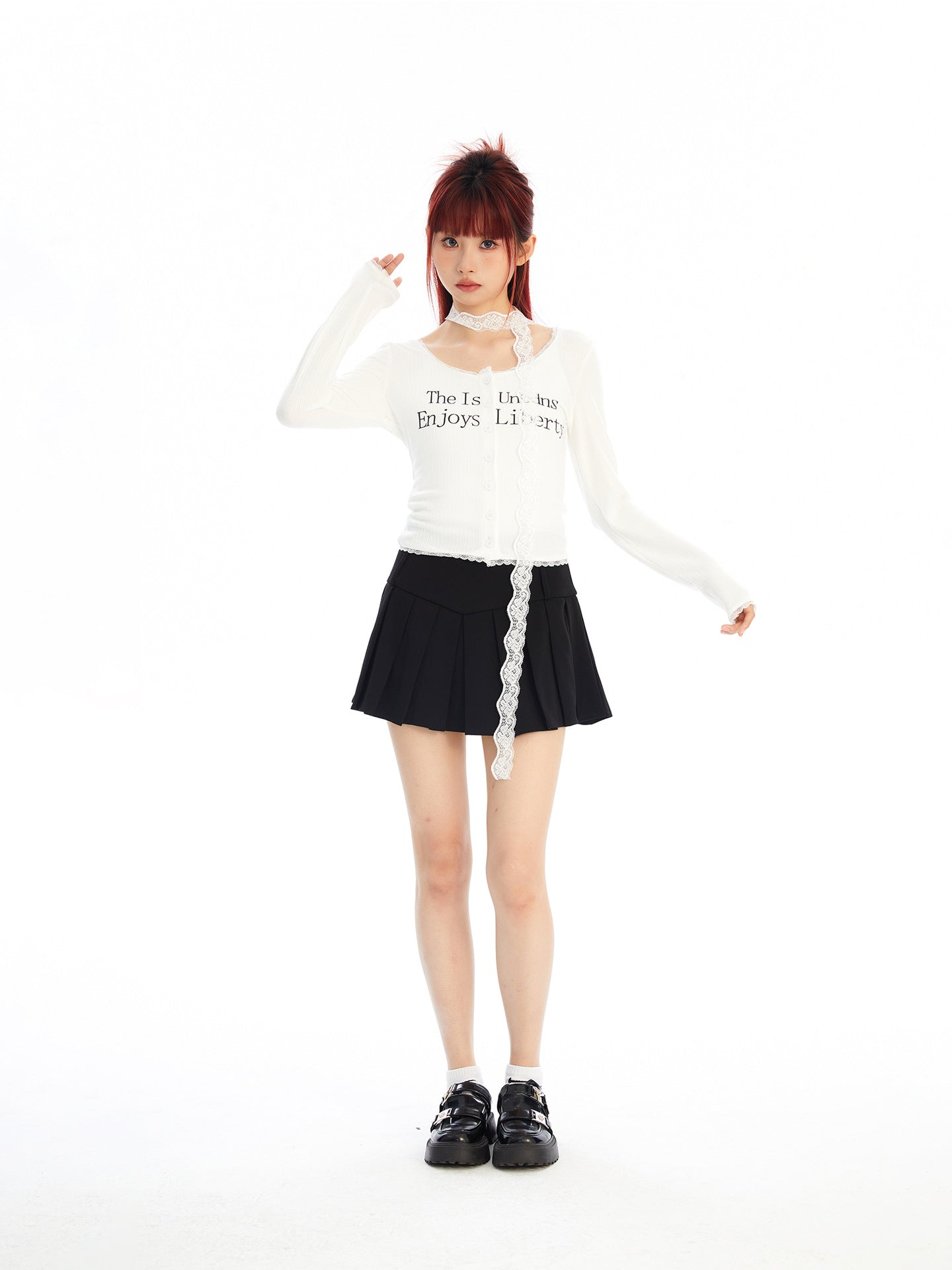 Lace Liberty Ribbed Cardigan mry001754