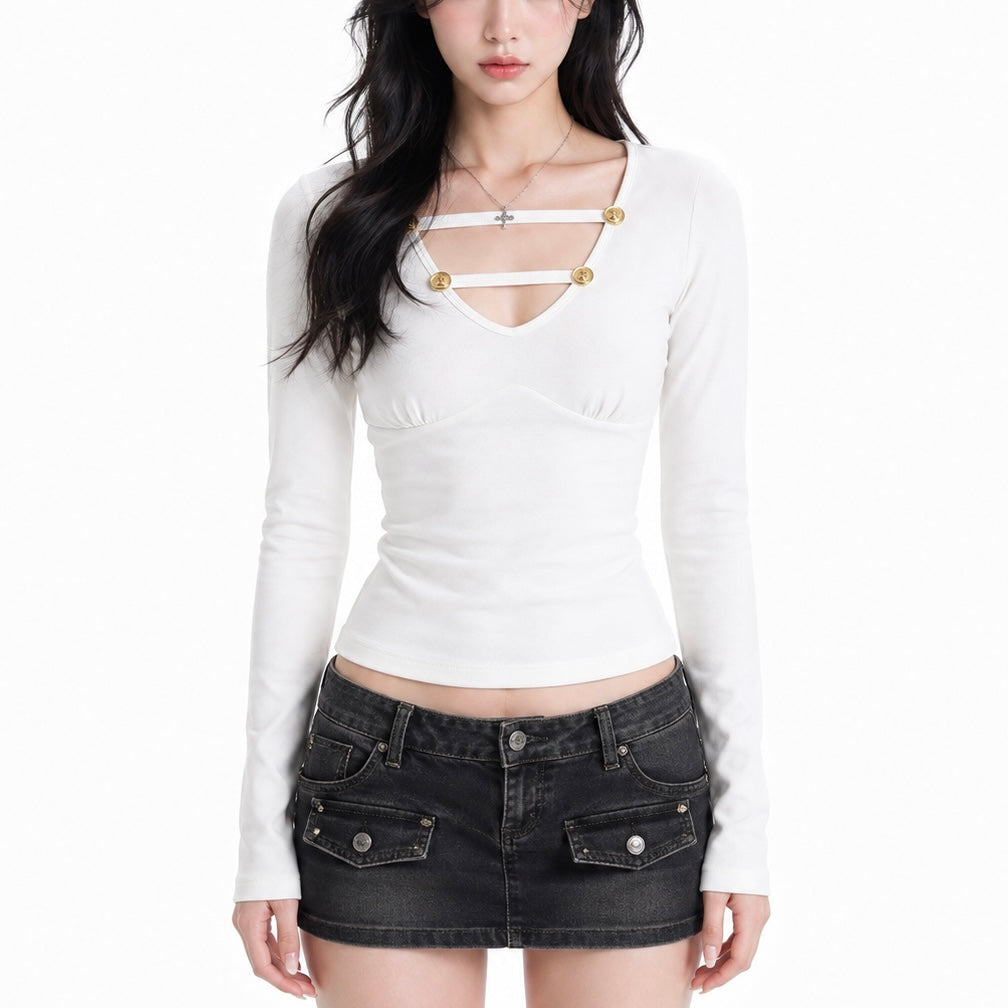 【新作】ダブルベルト フィットTシャツ mry002744