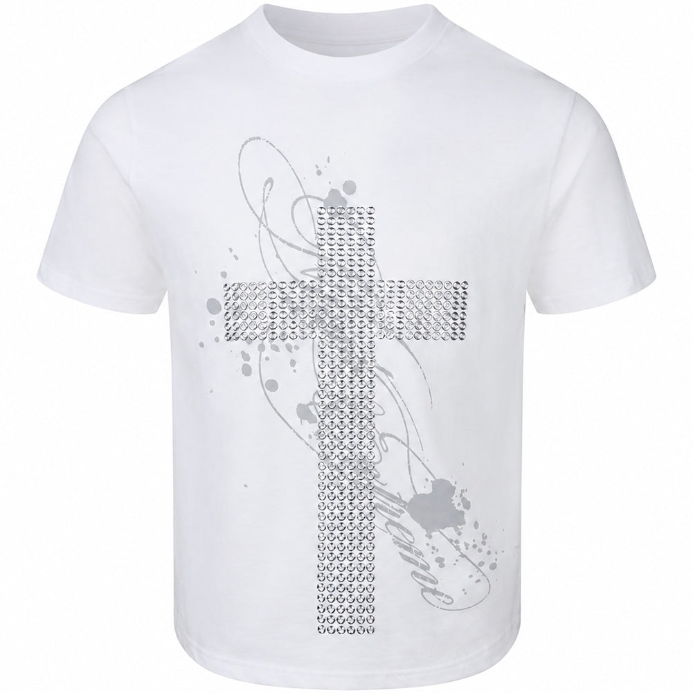 【トップス】スタッズクロス オーバーサイズTシャツ mry0024623