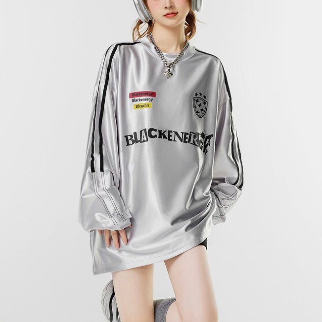 【大人気】シルバーユニフォームTシャツ mry001073